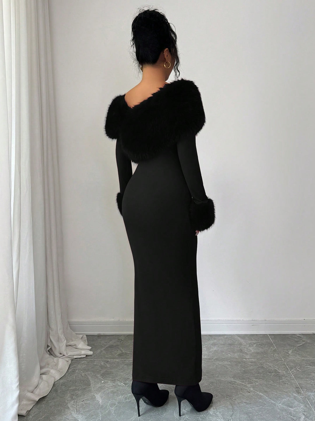 Rochie maxi SHEIN, negru