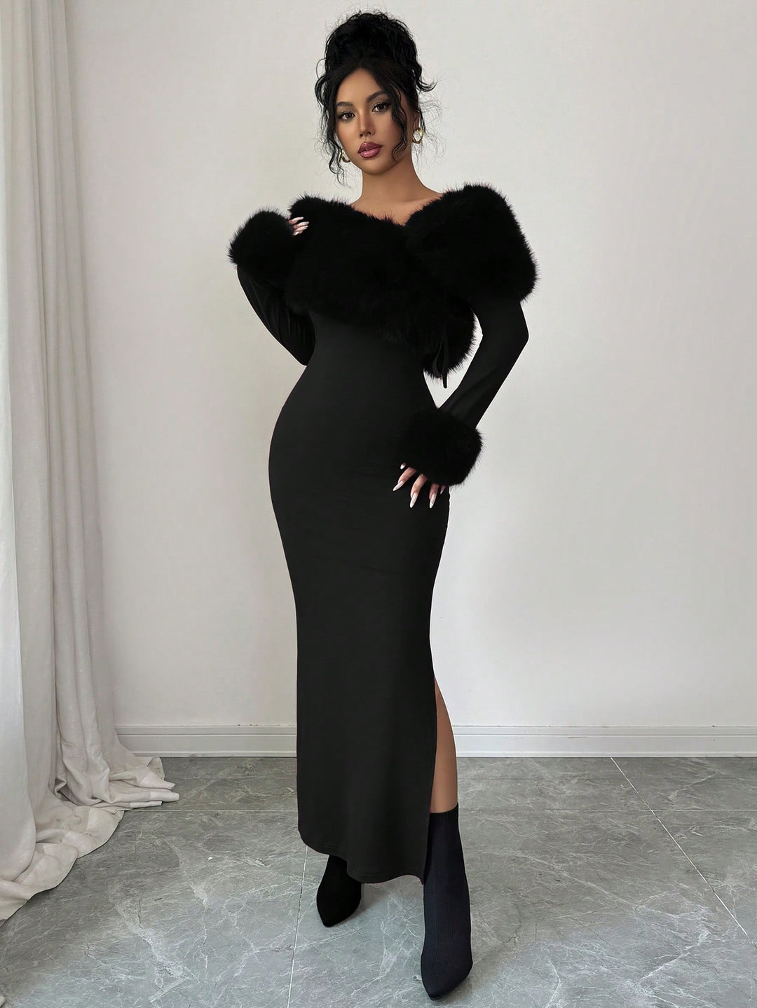 Rochie maxi SHEIN, negru