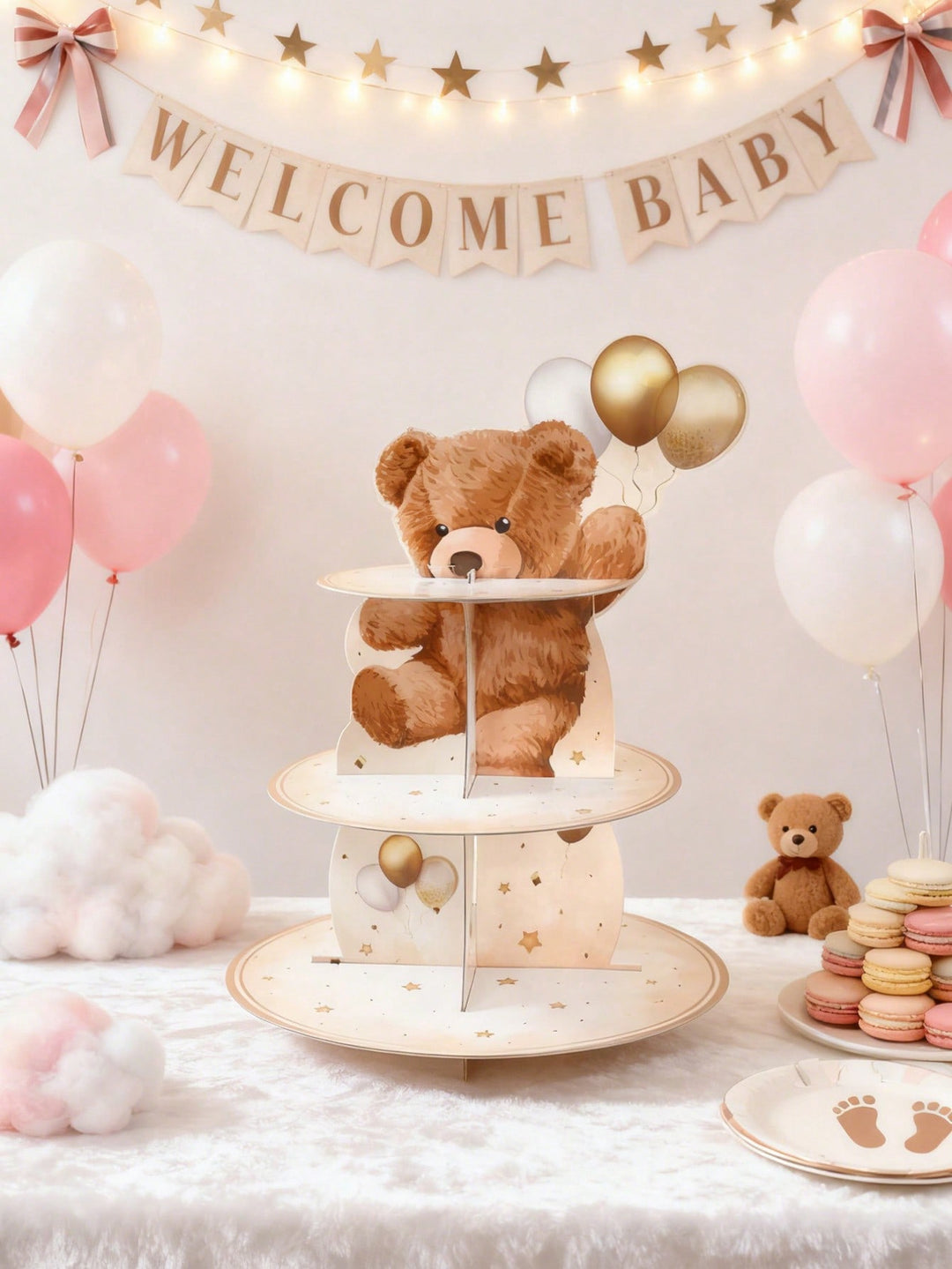 Suport pentru cupcakes SHEIN, mix culori