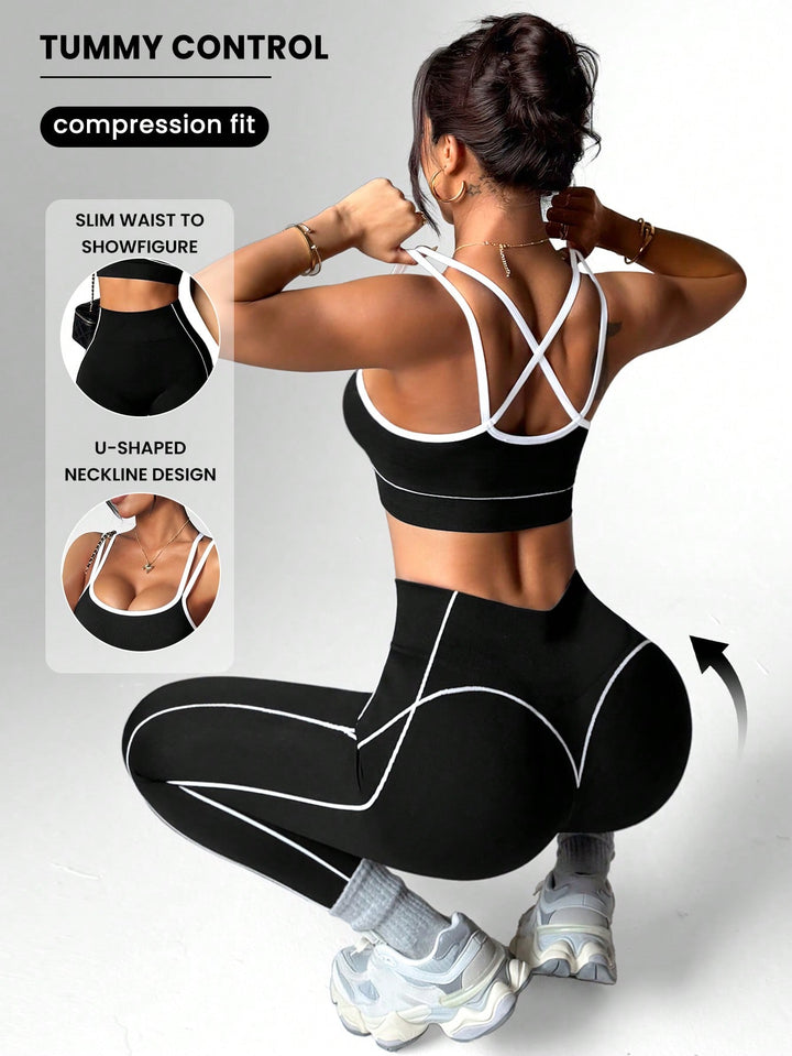 SHEIN sportos együttes, fekete