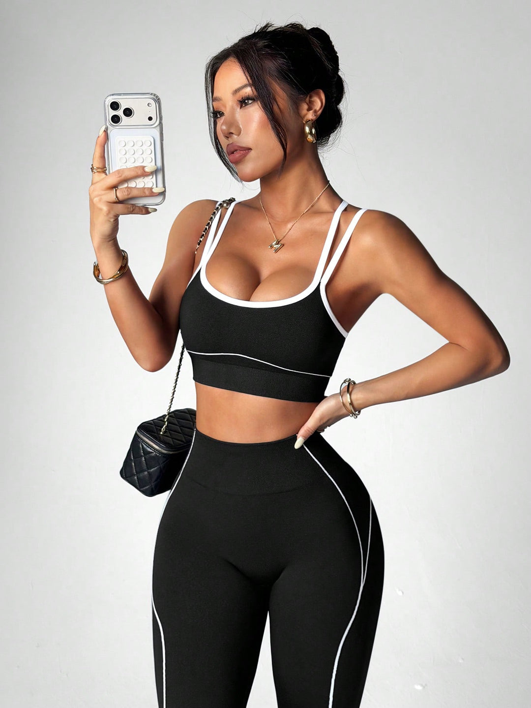 SHEIN sportos együttes, fekete