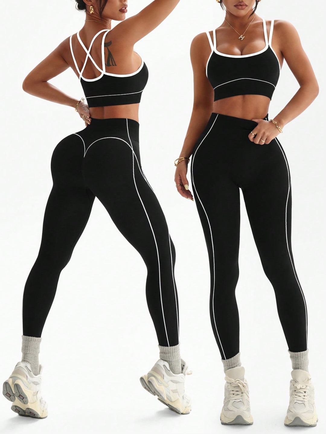 SHEIN sportos együttes, fekete
