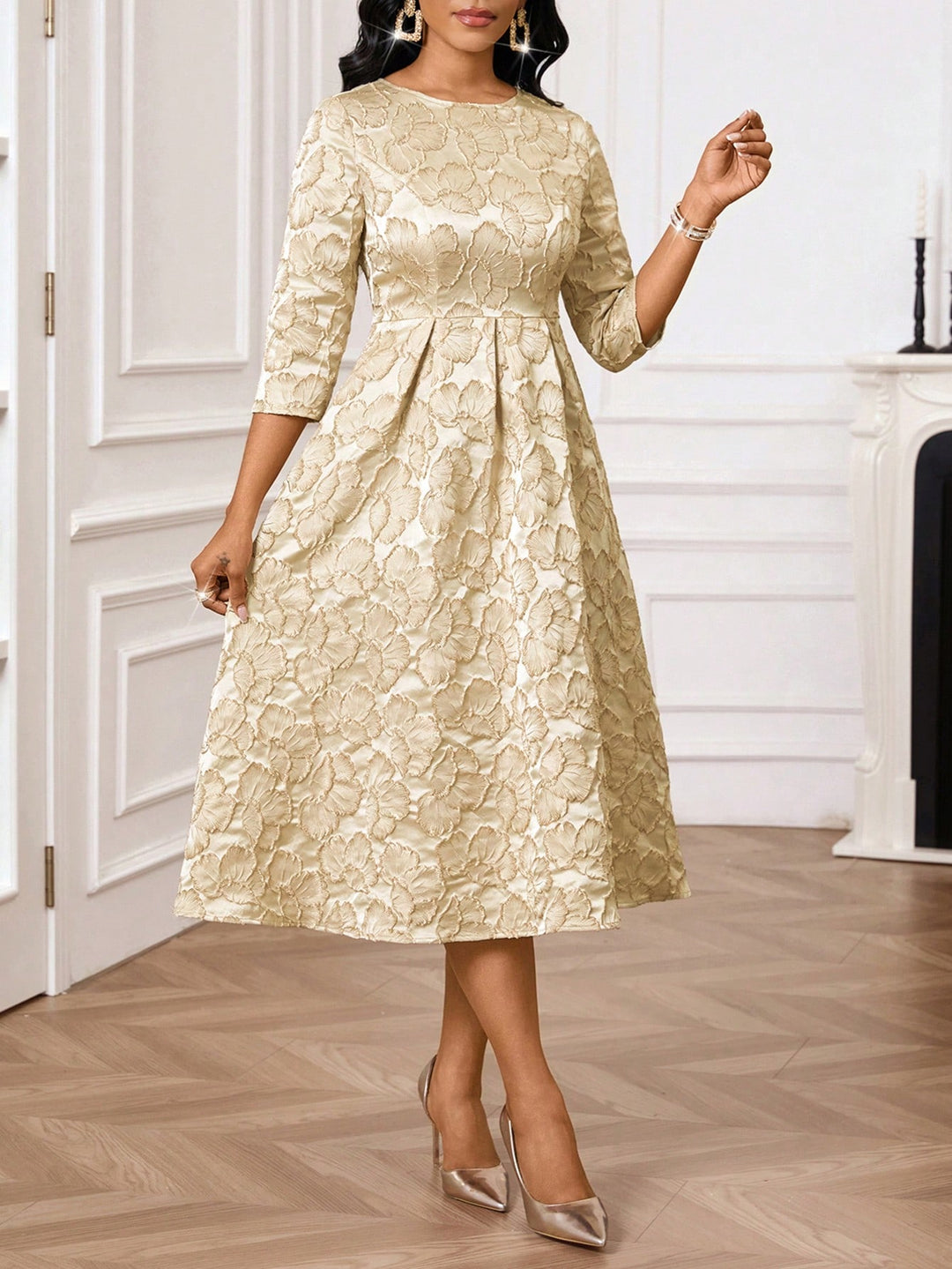 Rochie midi SHEIN, mix culori
