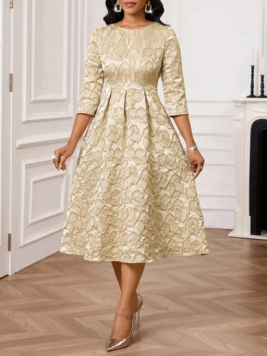 Rochie midi SHEIN, mix culori