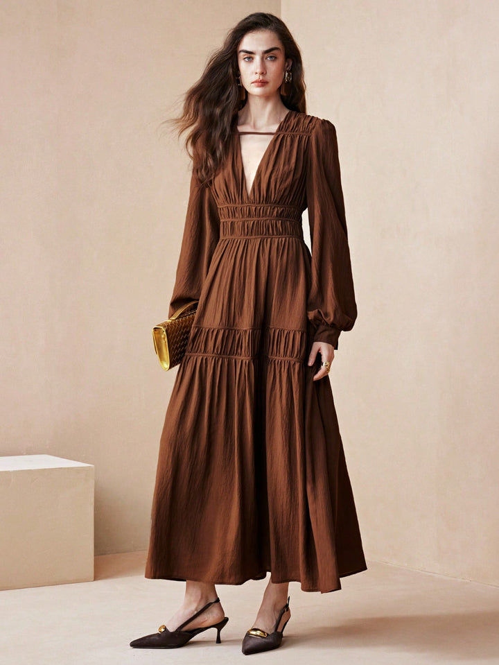 Rochie maxi SHEIN, maro