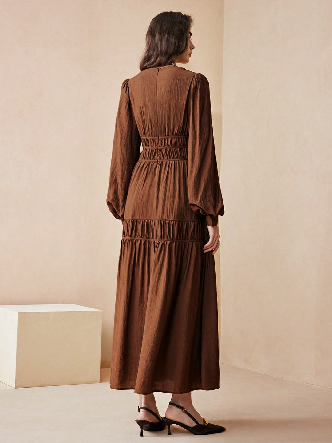 Rochie maxi SHEIN, maro