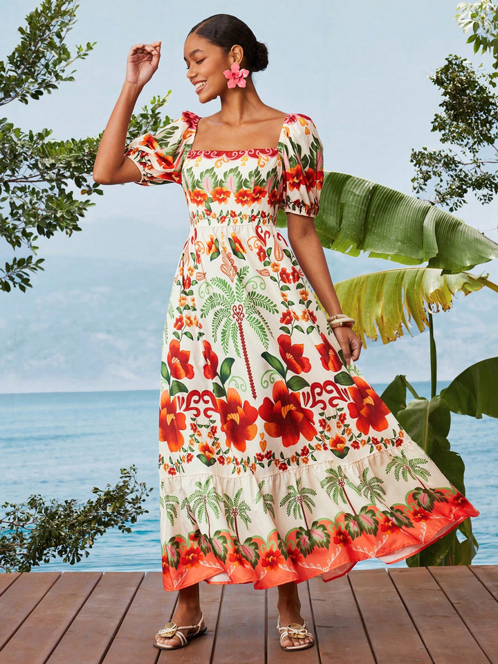 Rochie maxi SHEIN, mix culori