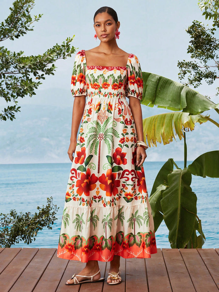Rochie maxi SHEIN, mix culori