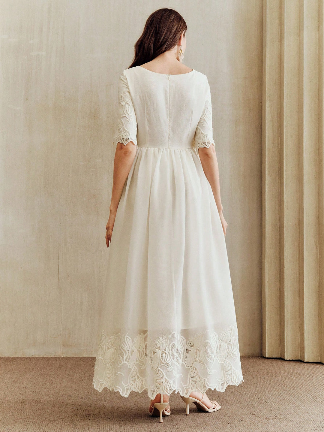 Rochie maxi SHEIN, bej