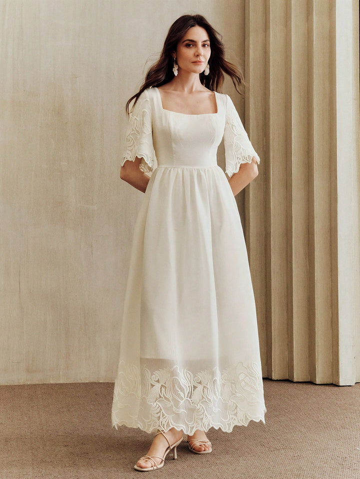 Rochie maxi SHEIN, bej