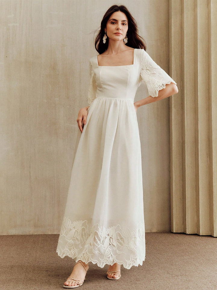 Rochie maxi SHEIN, bej