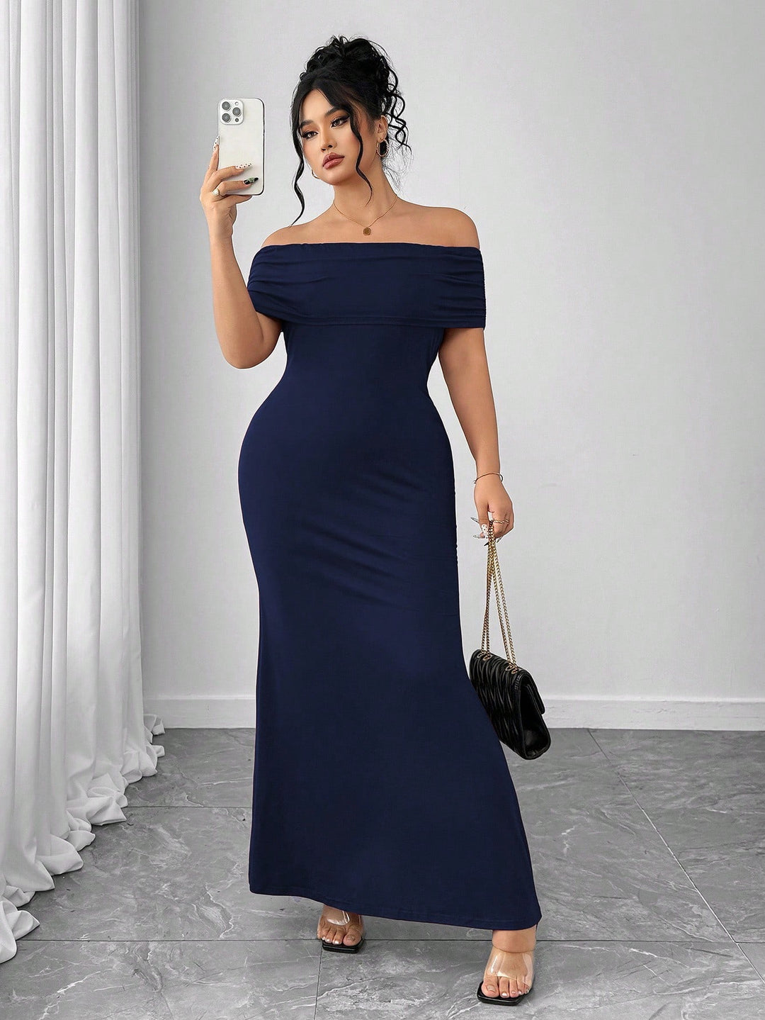 Rochie maxi SHEIN, albastru