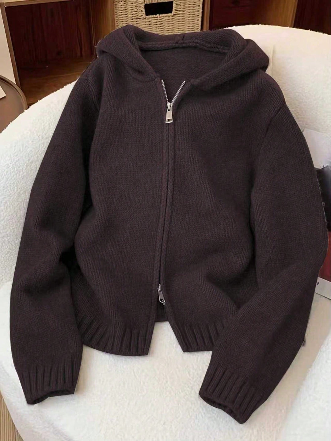Cardigan SHEIN, maro