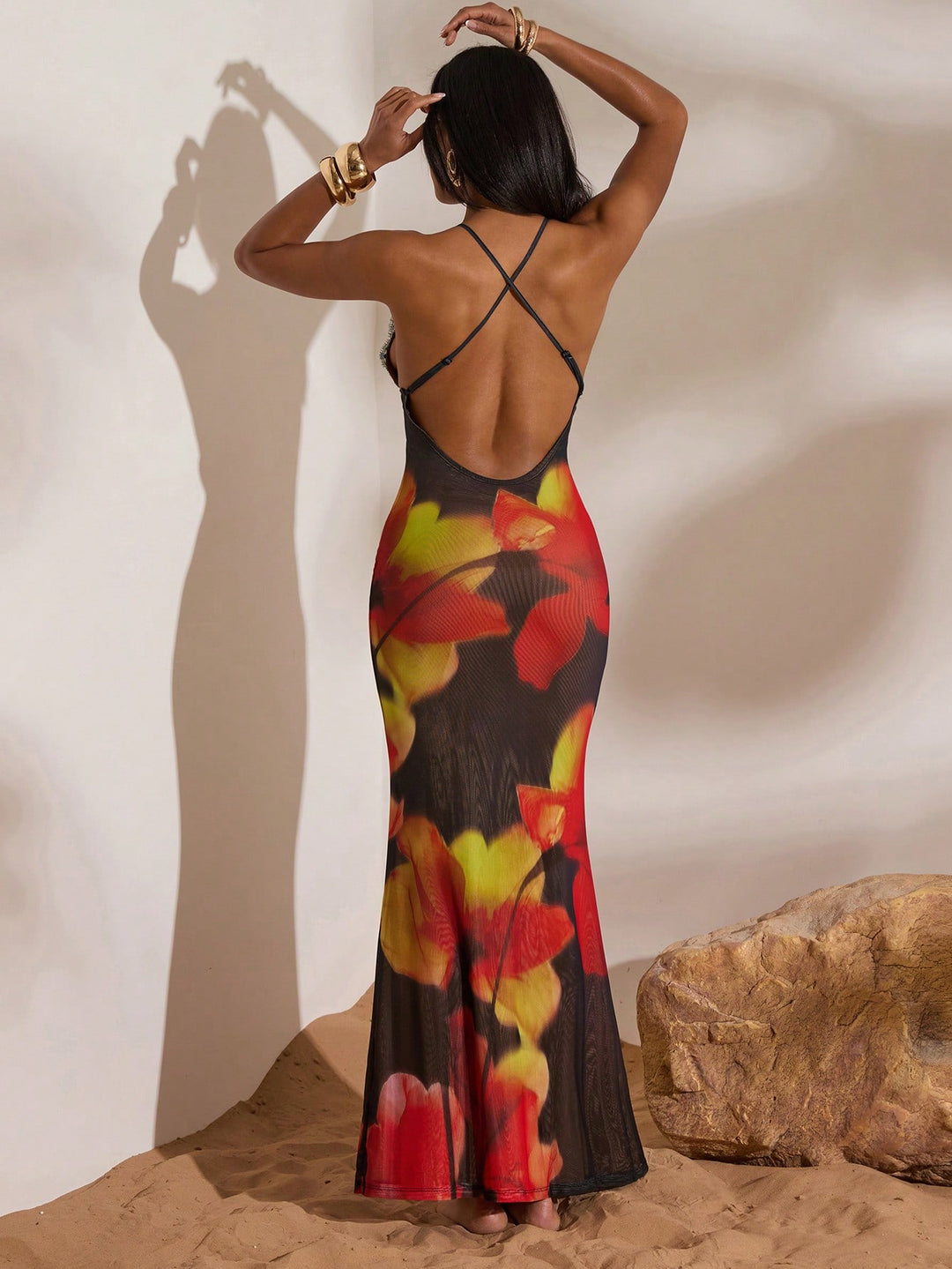 Rochie maxi SHEIN, roșu