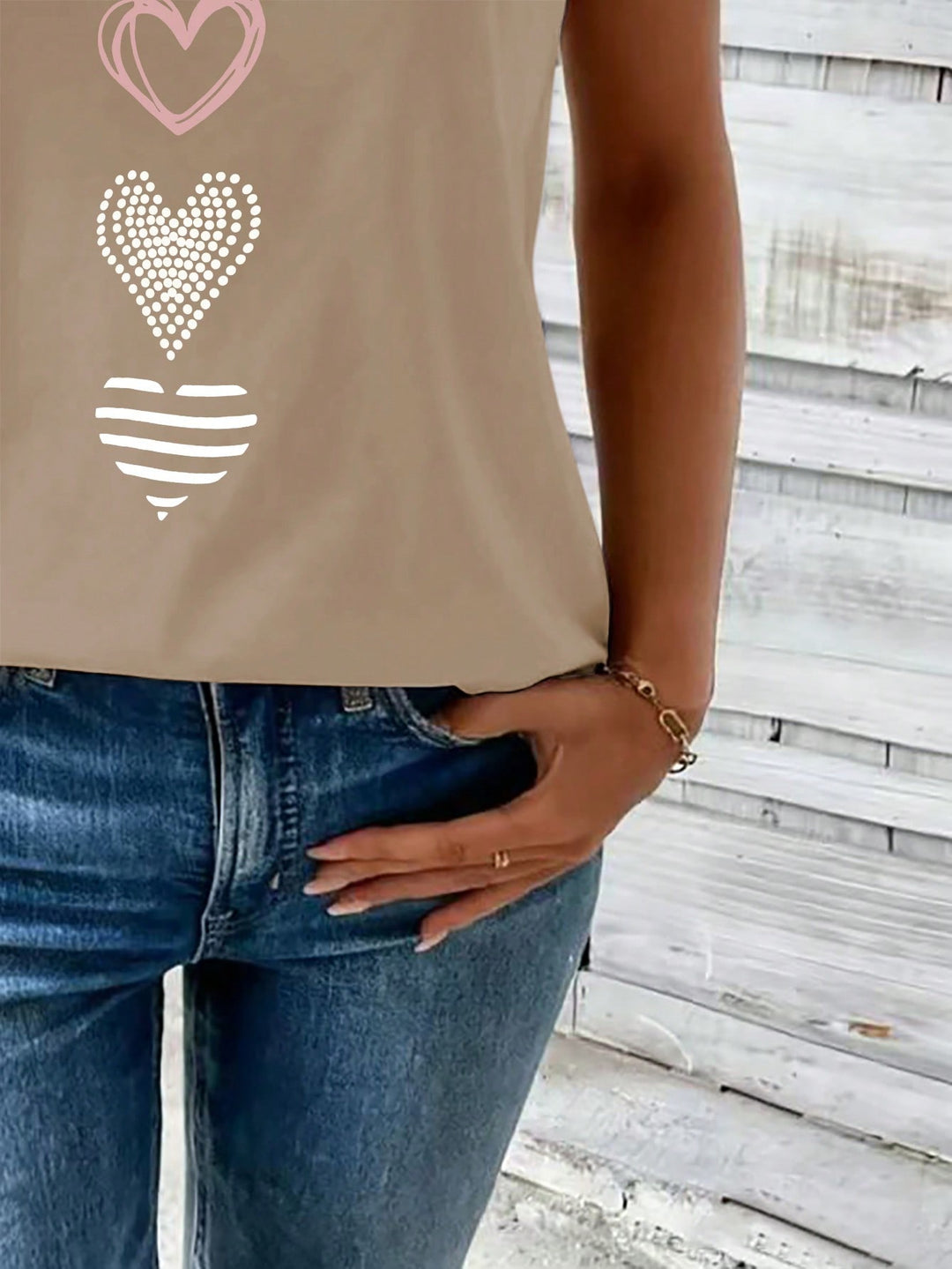 SHEIN póló, khaki