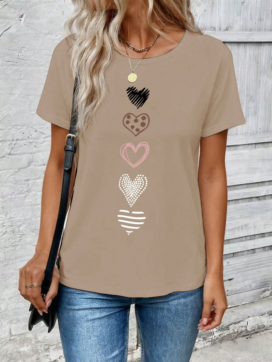 SHEIN póló, khaki
