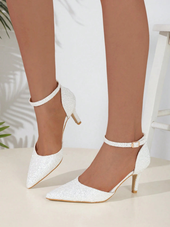 Pantofi cu toc SHEIN, alb