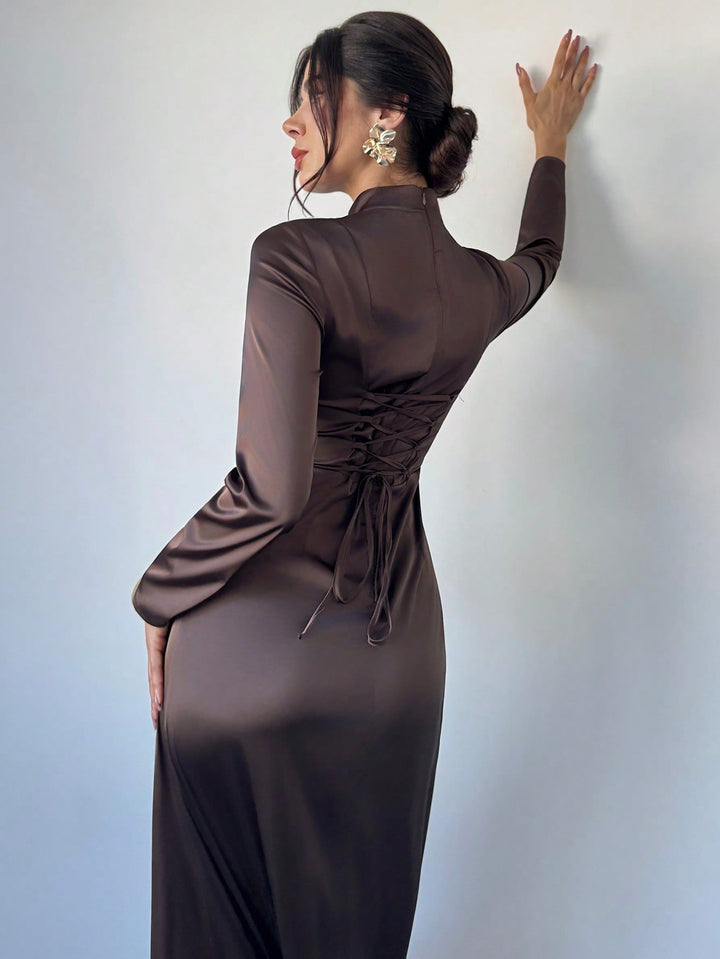 Rochie maxi SHEIN, maro