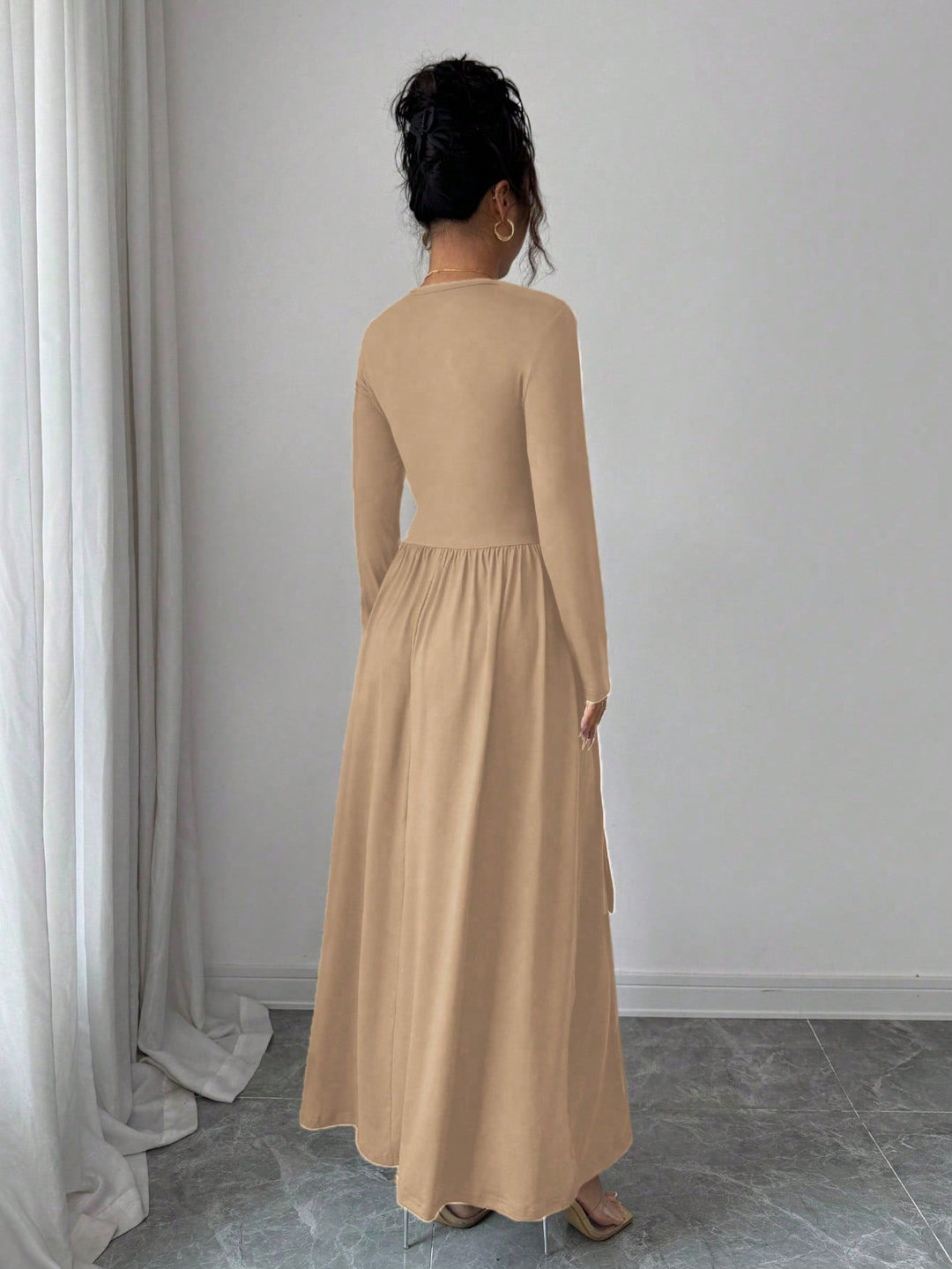 Rochie maxi SHEIN, kaki