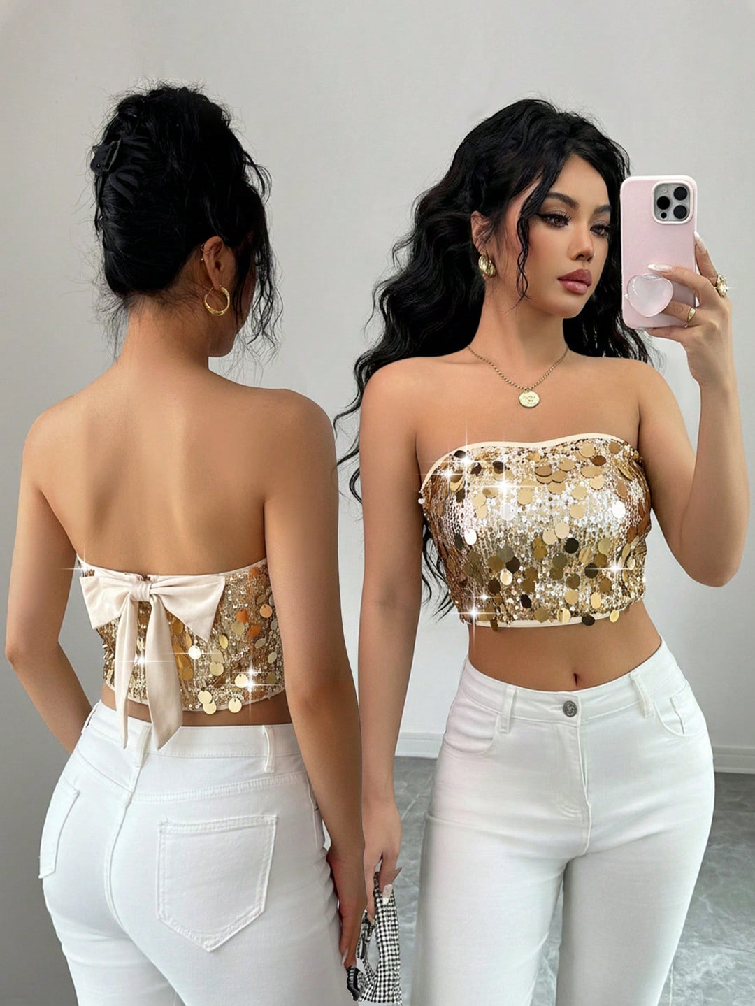 Top SHEIN, auriu