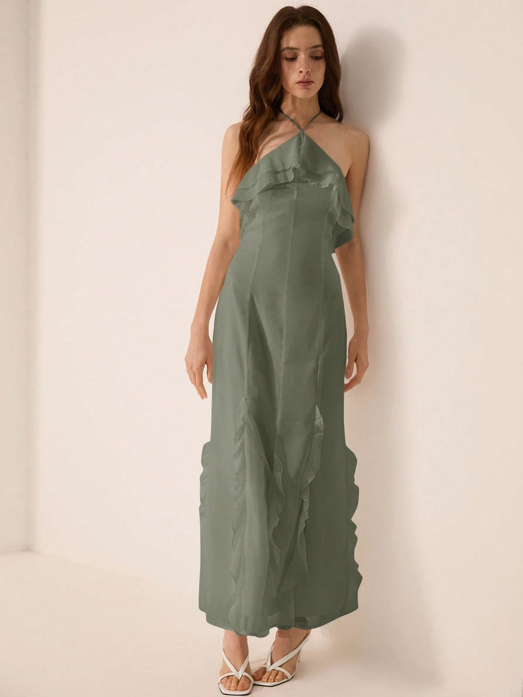 Rochie maxi SHEIN, verde
