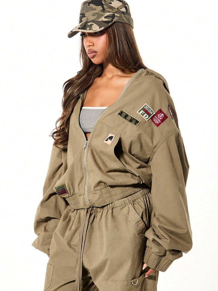 SHEIN kabát, khaki