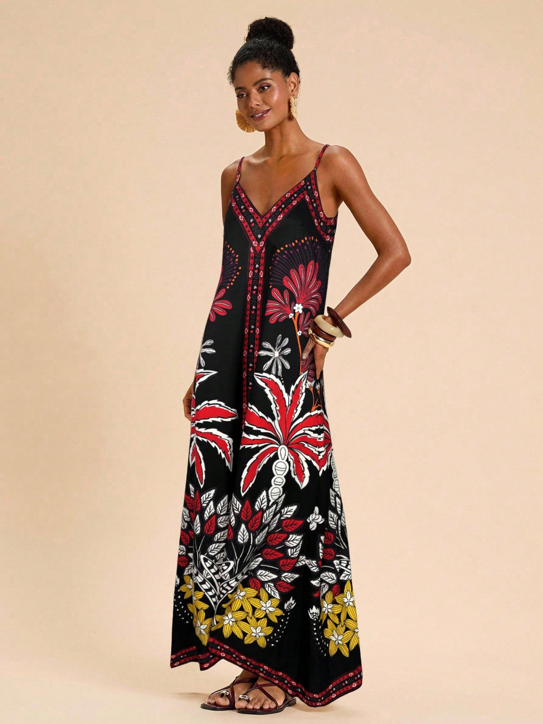 Rochie maxi SHEIN, mix culori