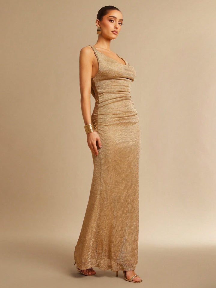 Rochie maxi SHEIN, auriu