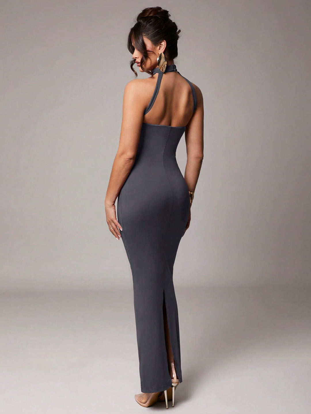 Rochie maxi SHEIN, gri