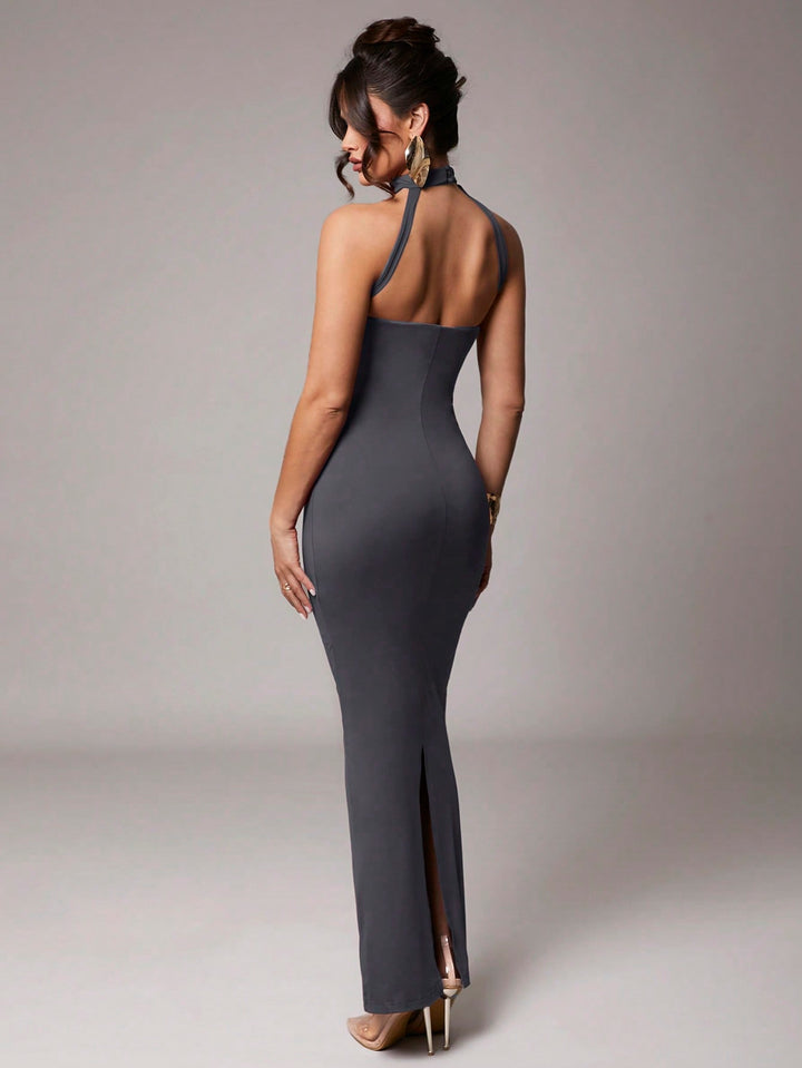 Rochie maxi SHEIN, gri