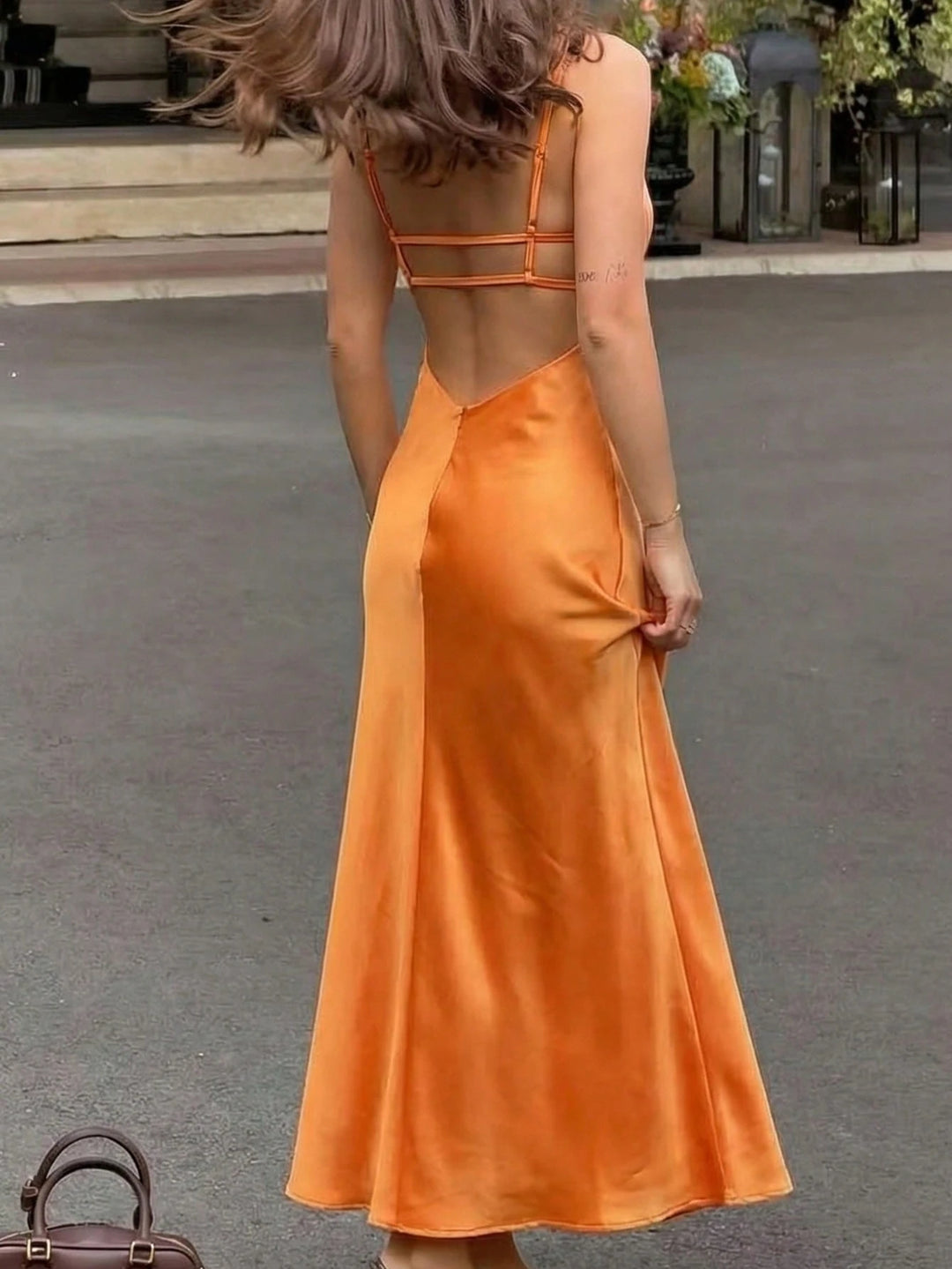 Rochie maxi SHEIN, portocaliu