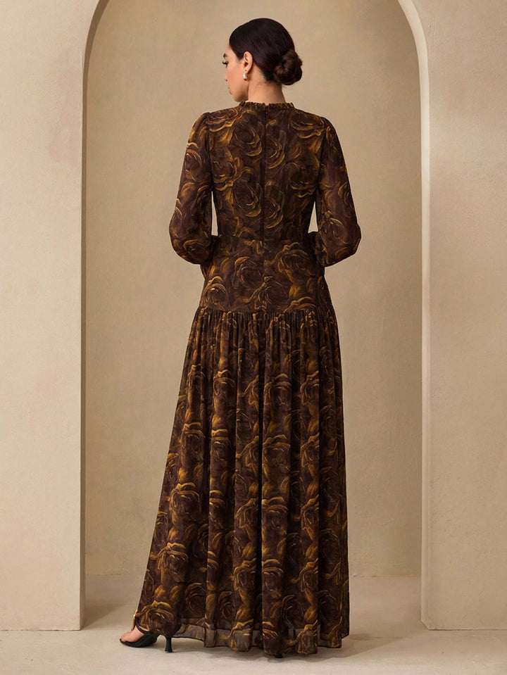 Rochie maxi SHEIN, maro