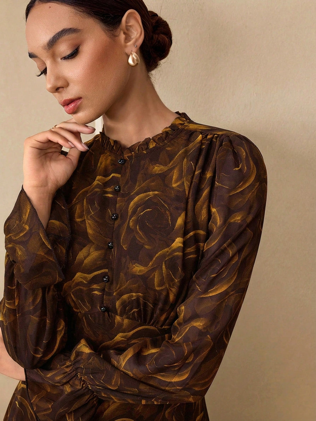Rochie maxi SHEIN, maro