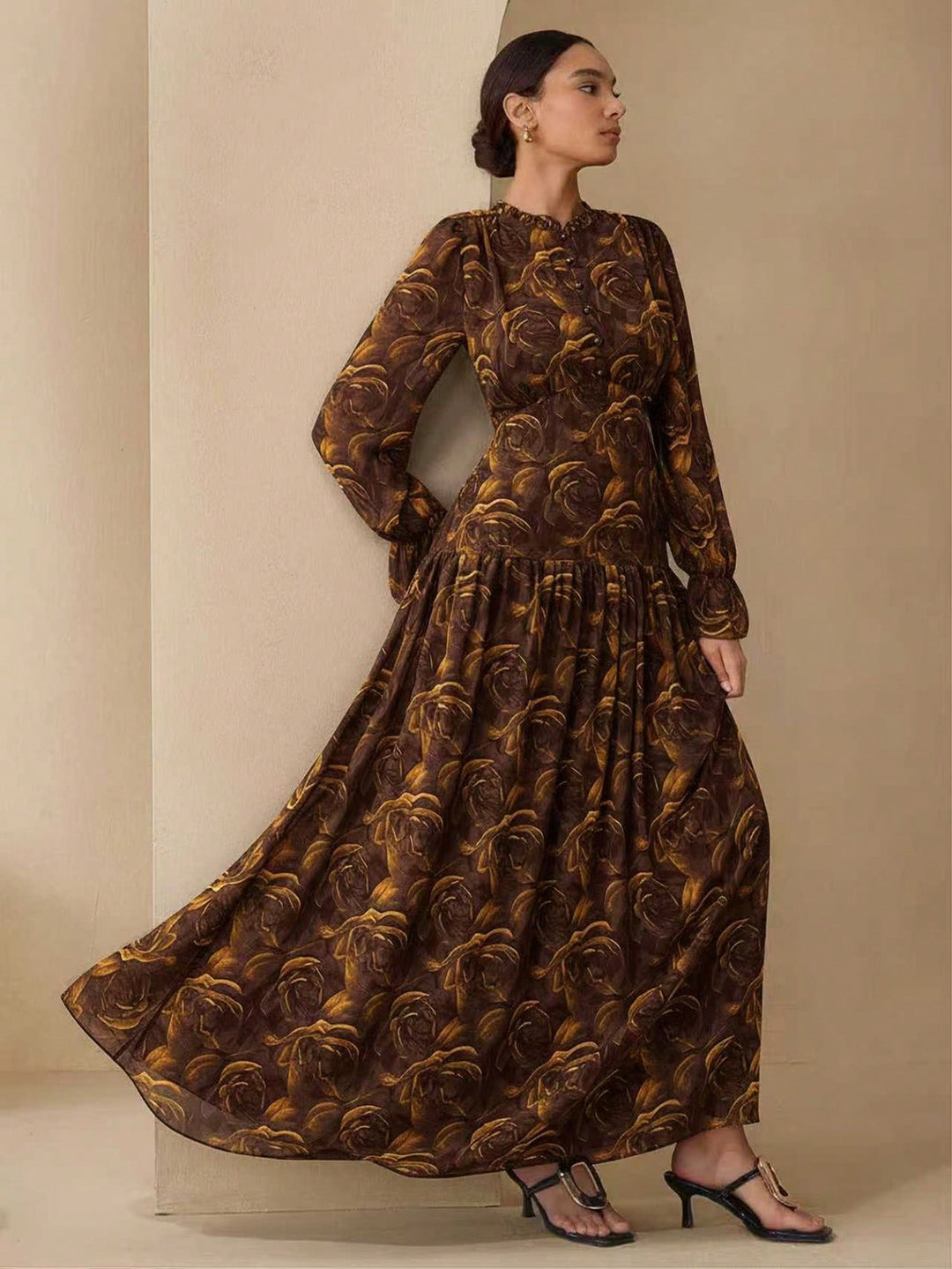 Rochie maxi SHEIN, maro