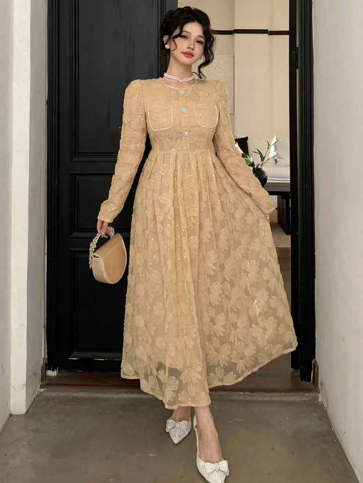 Rochie midi SHEIN, bej