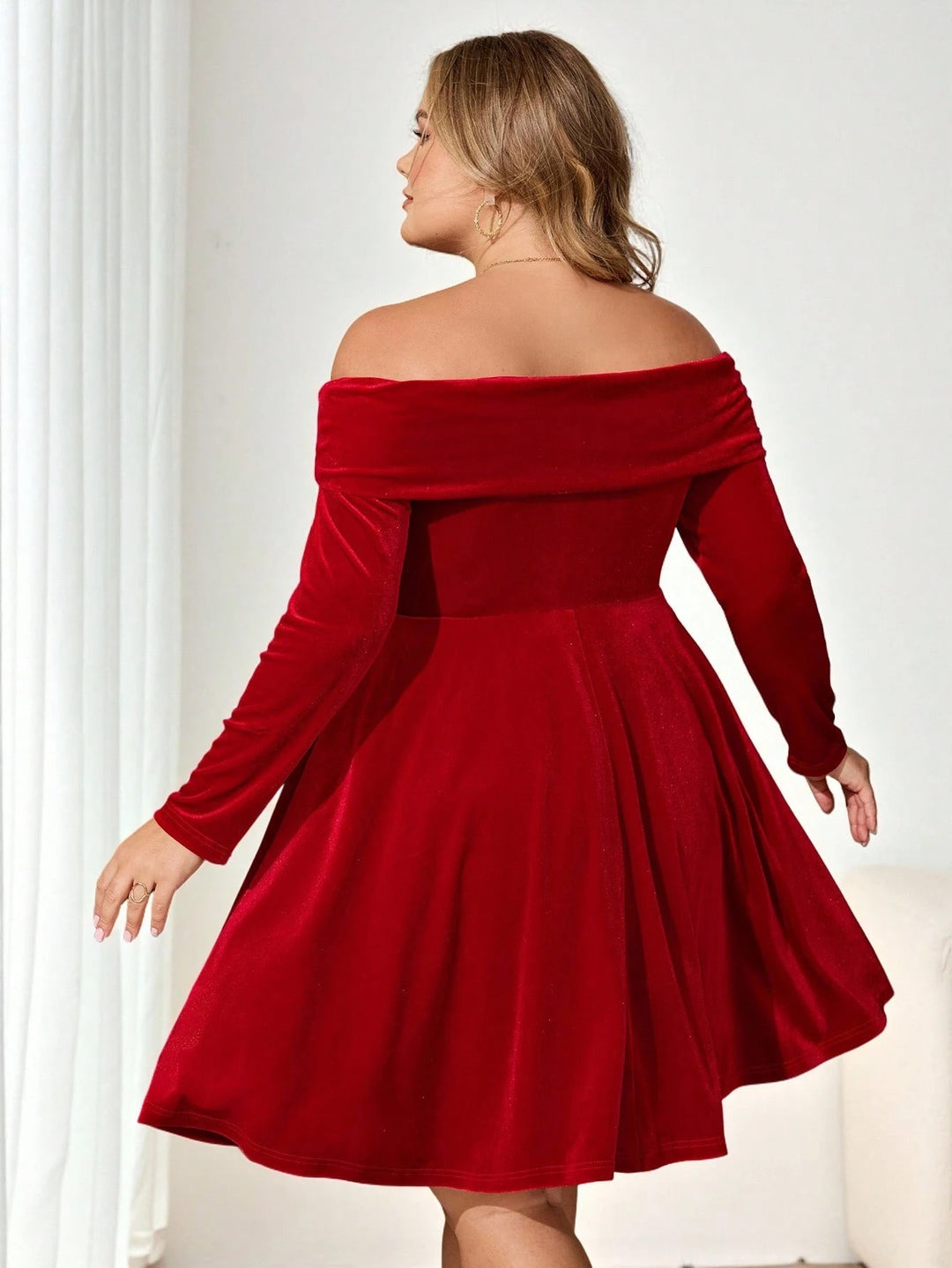 Shein Curve+ miniruha, piros