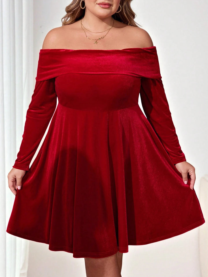 Shein Curve+ miniruha, piros