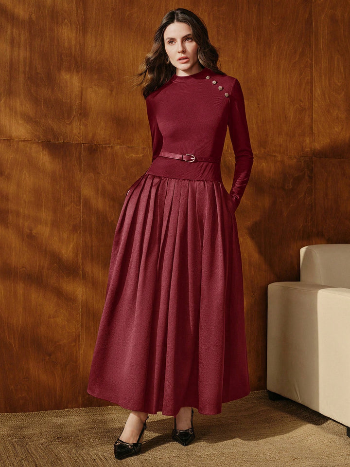 Rochie maxi SHEIN, vișiniu