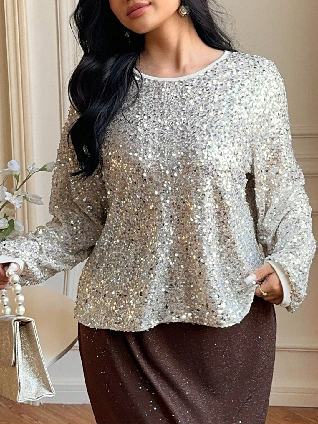 SHEIN blúz, arany