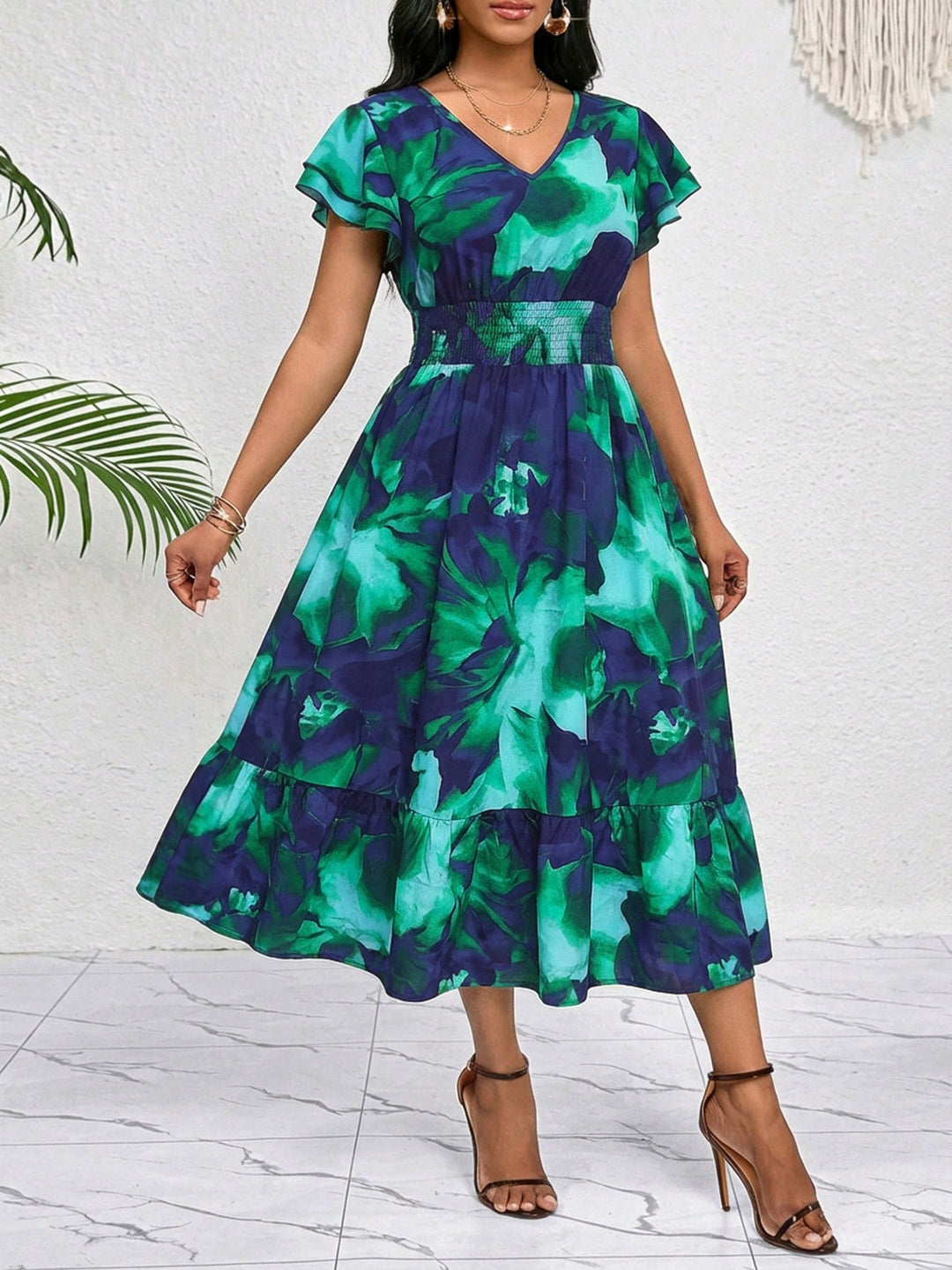 Rochie midi SHEIN, mix culori