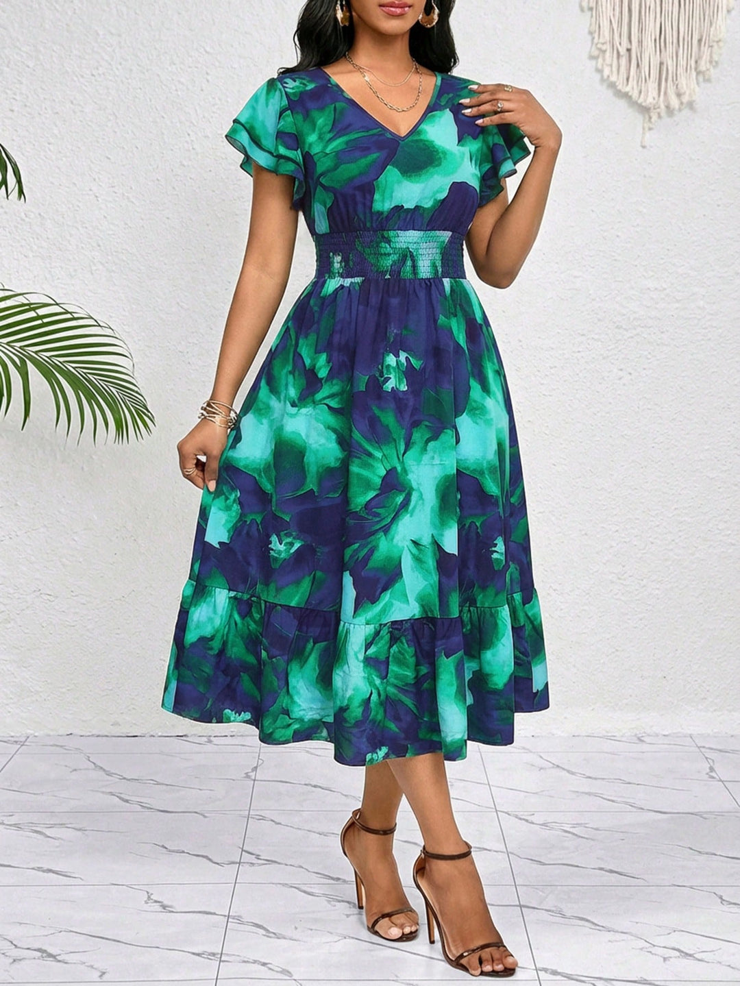 Rochie midi SHEIN, mix culori