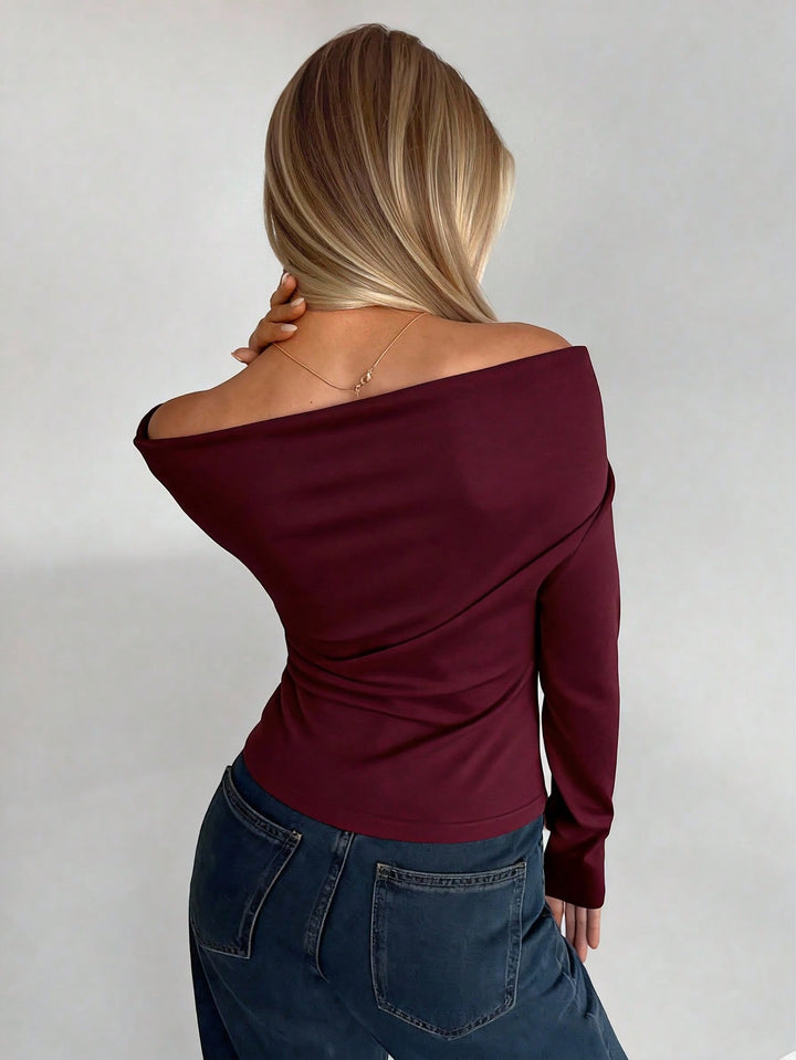 SHEIN blúz, bordó