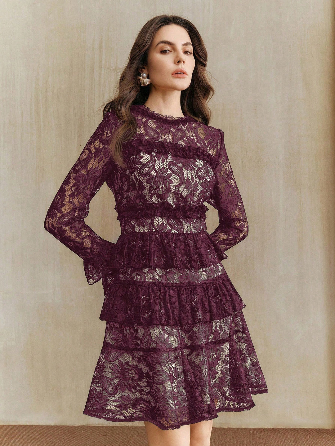 Rochie scurtă SHEIN, vișiniu