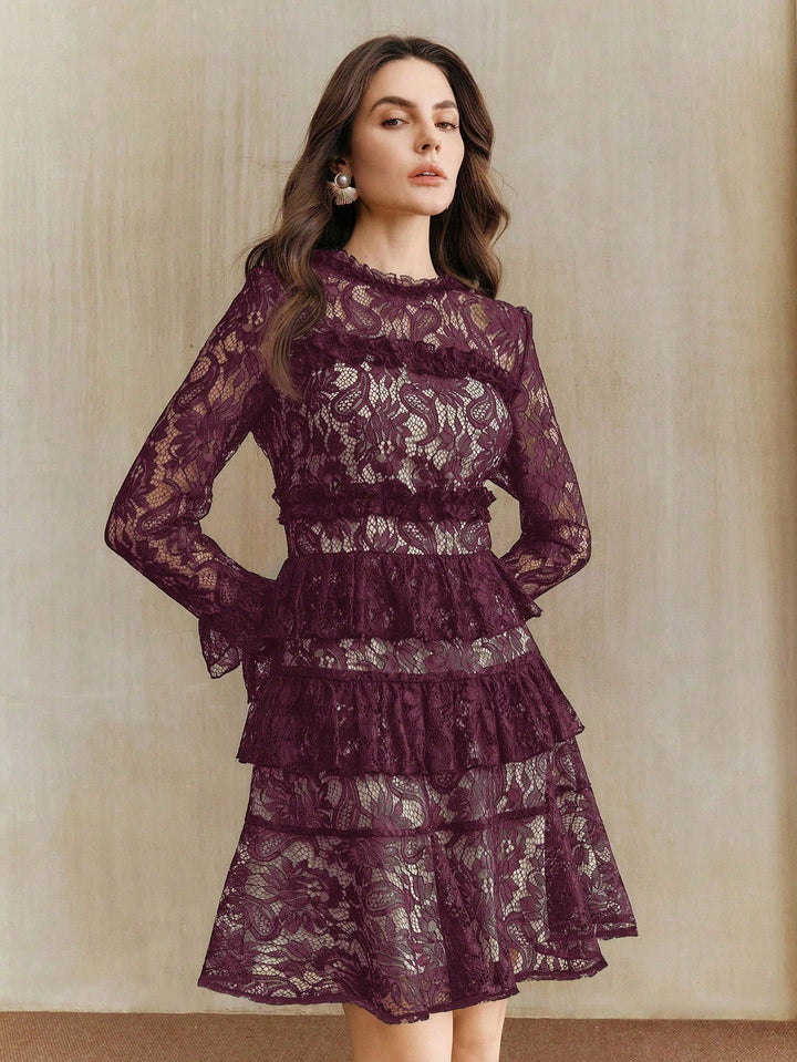 Rochie scurtă SHEIN, vișiniu