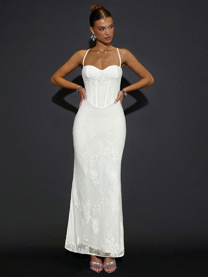 Rochie maxi SHEIN, alb