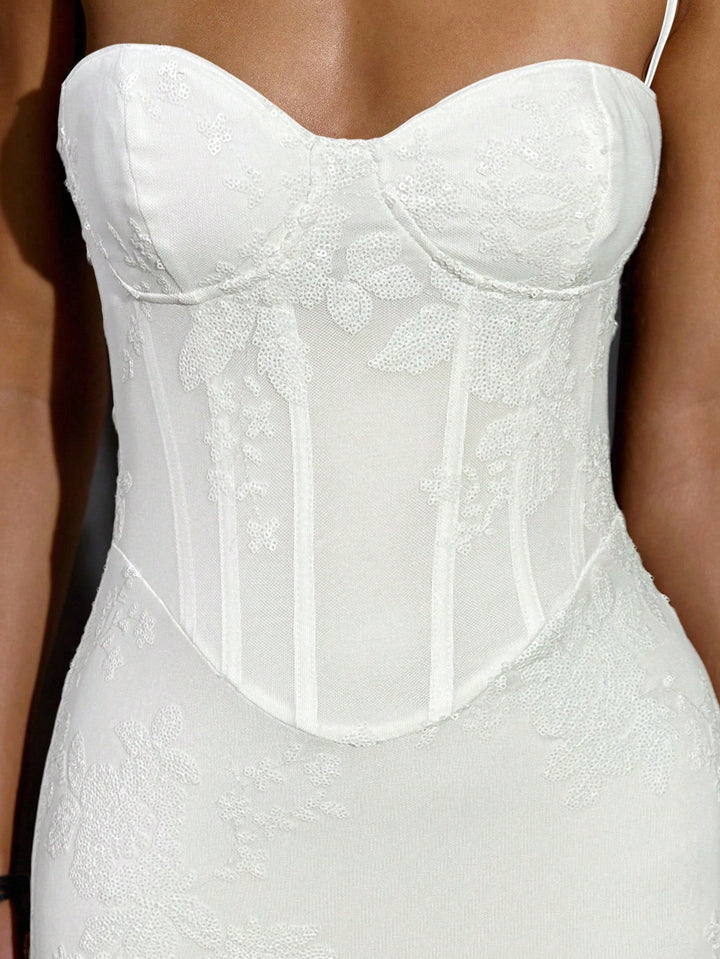 Rochie maxi SHEIN, alb