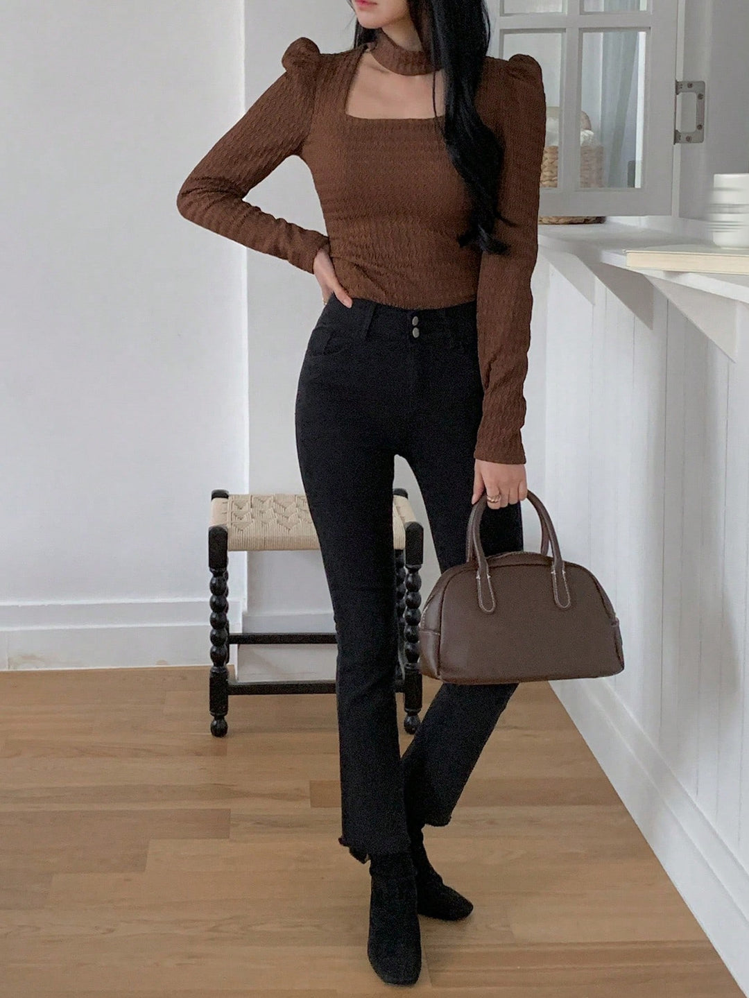 SHEIN blúz, barna