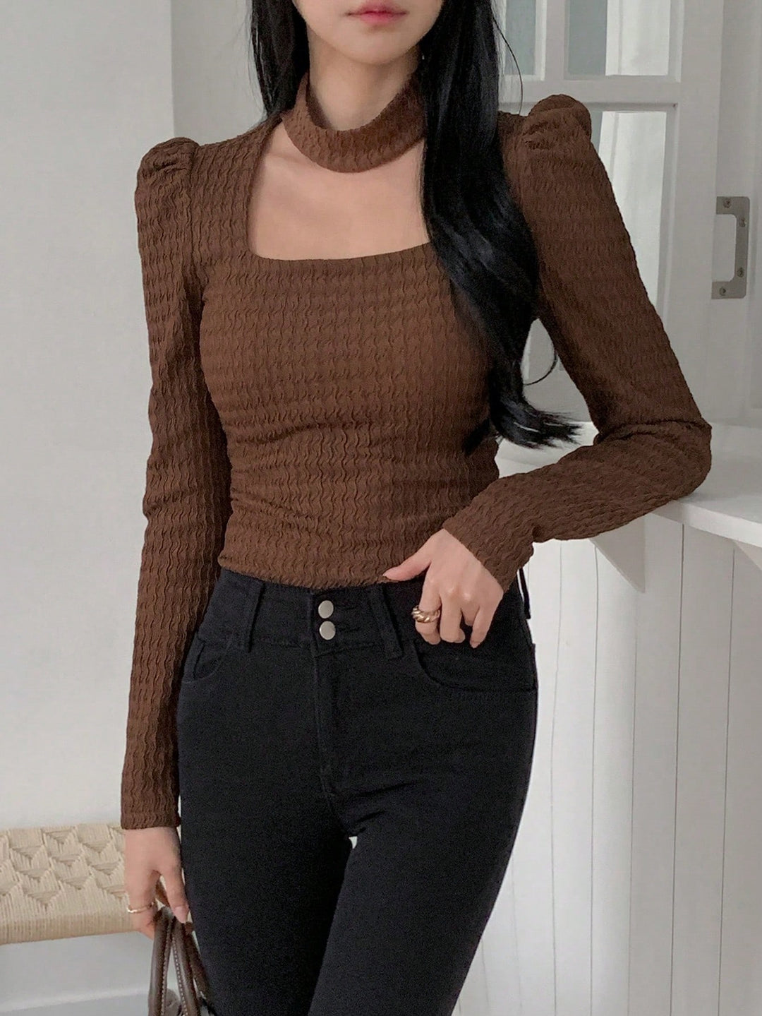 SHEIN blúz, barna