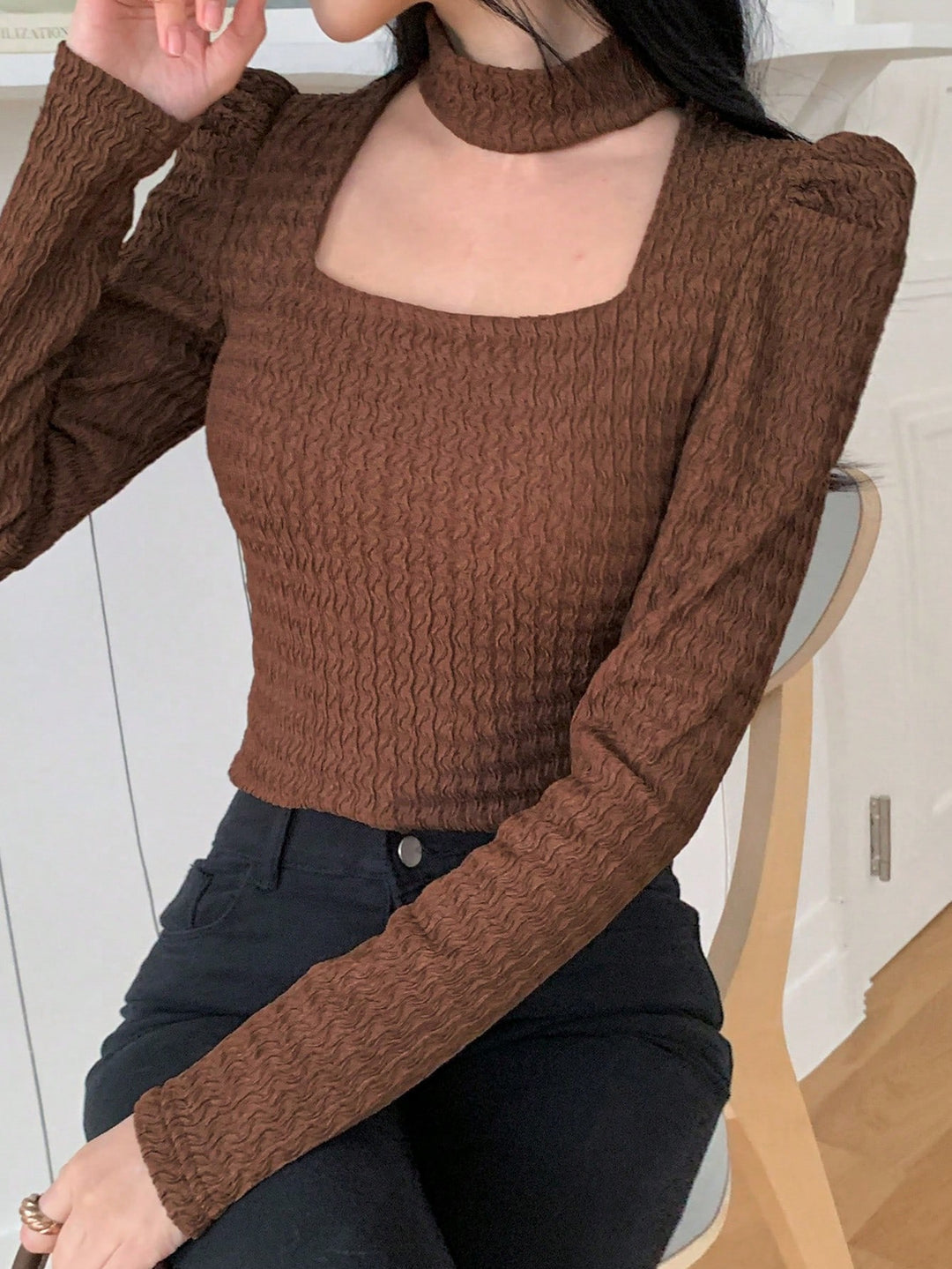 SHEIN blúz, barna