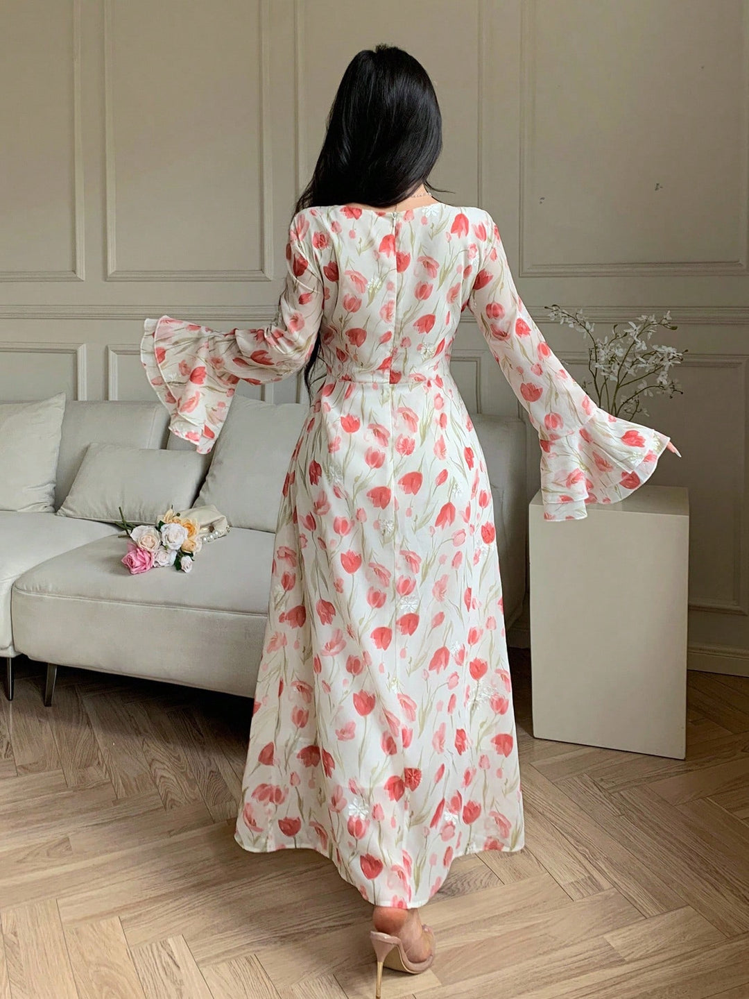 Rochie midi SHEIN, roz